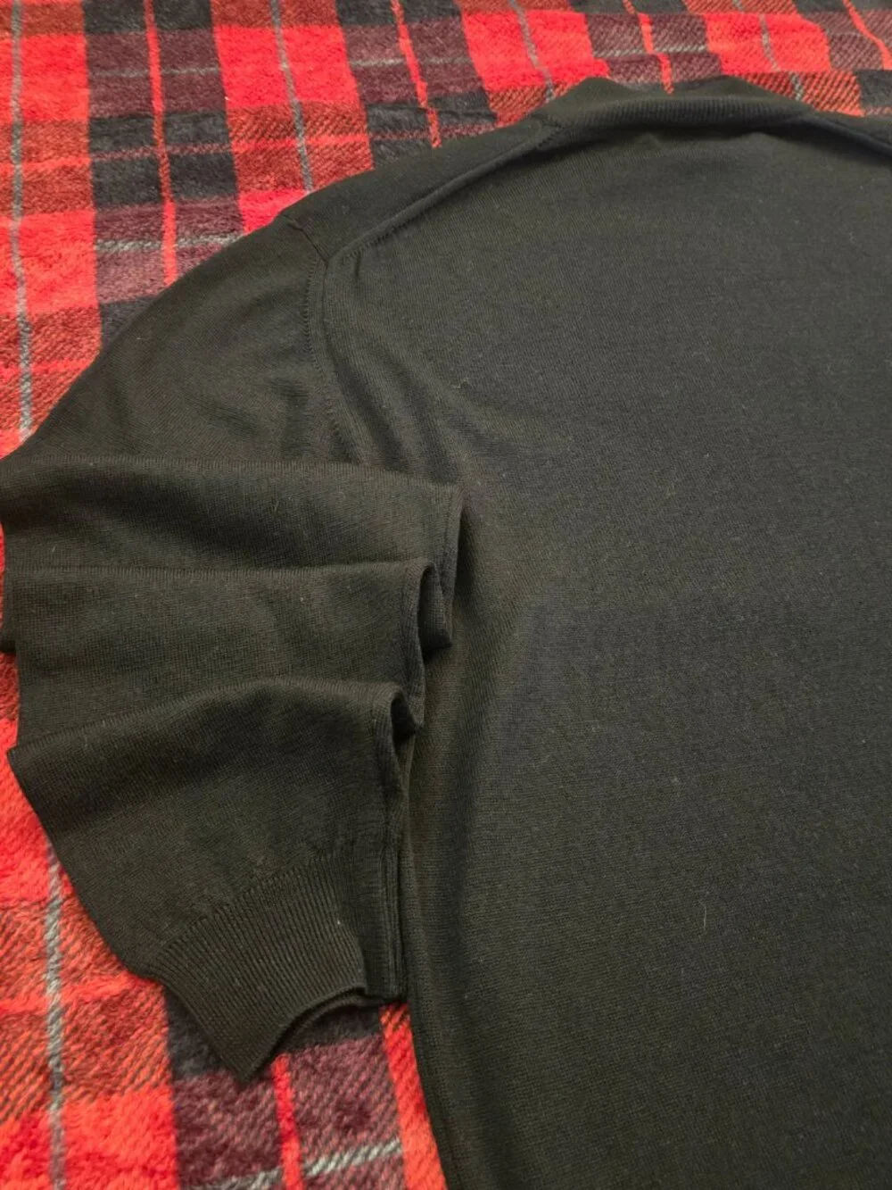 Murano Italia 100% Merino Wool Black Mock Neck Sweater Size S Made in Italy